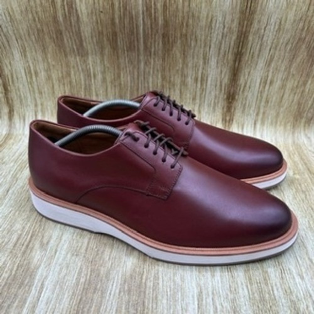 Allen Edmonds Benson Derby Men's Size 10.5 D Chili Leather Plain Toe Wedge 7797